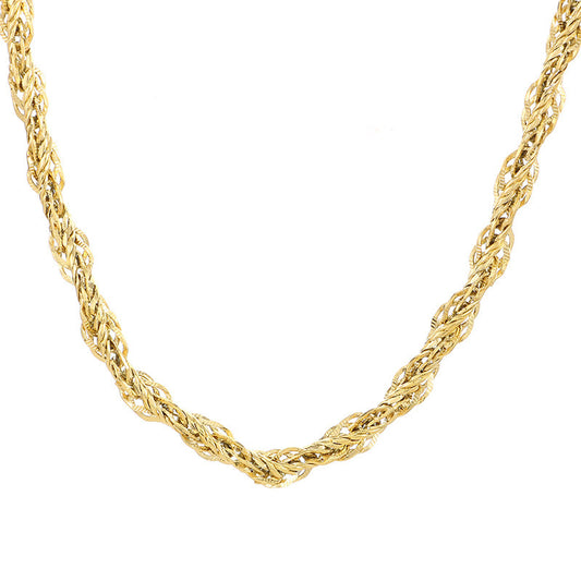 Hip-Hop Design Buckle Twist Cord Chain Men's Stainless Steel Twisted Chain Accessory For Necklace