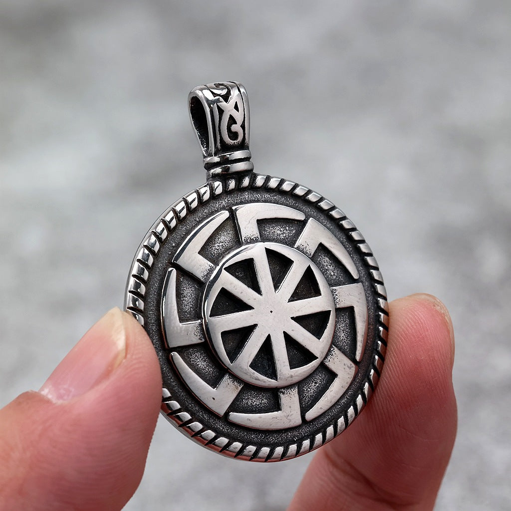 Vintage Stainless Steel Men's Pendant Necklace