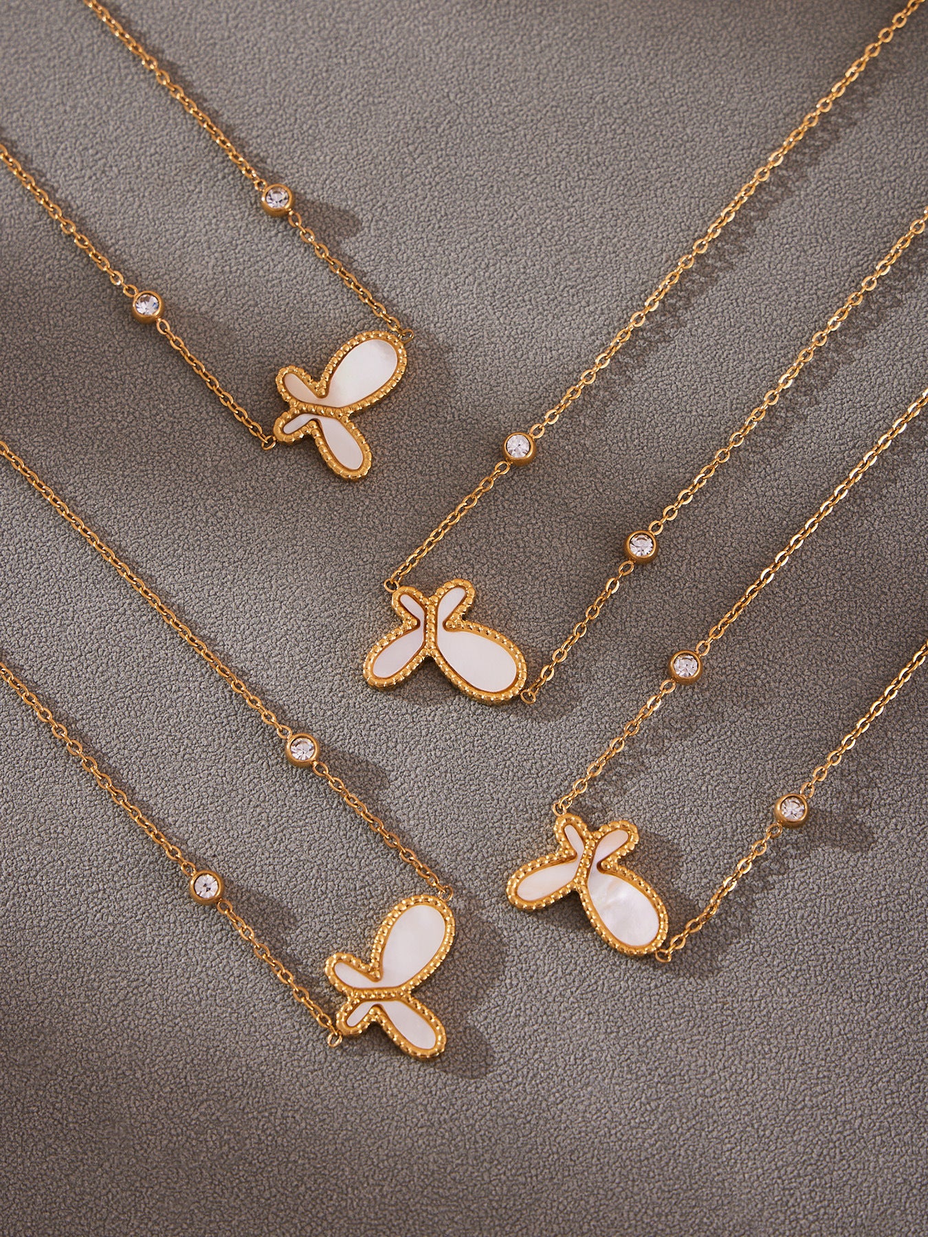 Planderful Genie Butterfly Necklace White Shell Inlay