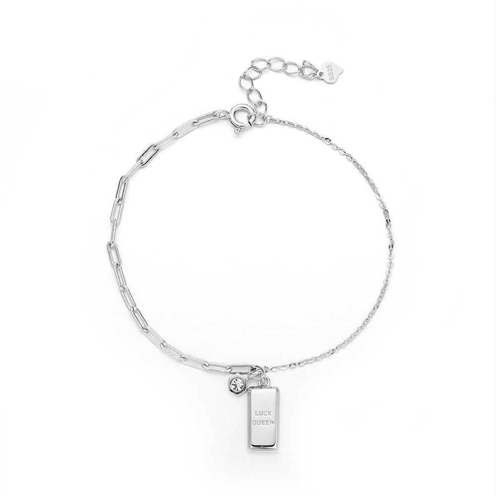 Korean Version of Bracelet Wholesale Girls S925 Sterling Silver Bracelet Niche Simple Girlfriend Jewelry