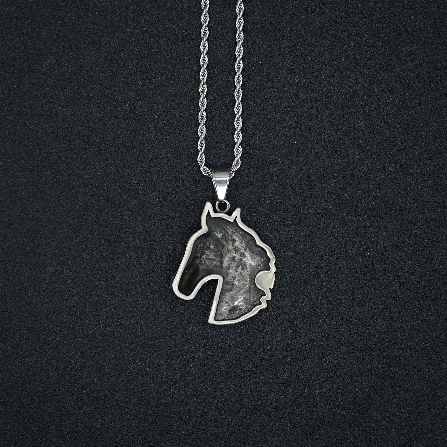 Steel Necklace – Vintage Horse Head Pendant