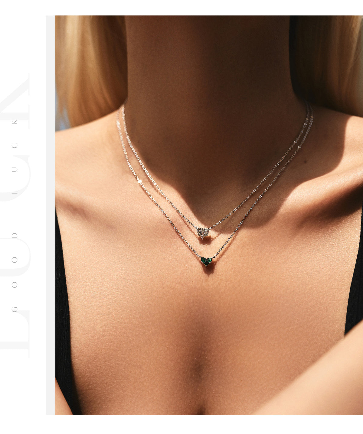925 Sterling Silver Birthstone Heart Zircon Necklace