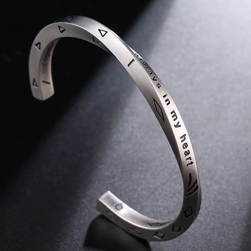 Planderful Jewelry Mobius Ring Bracelet For Men Titanium Steel Modern Hip Hop Style