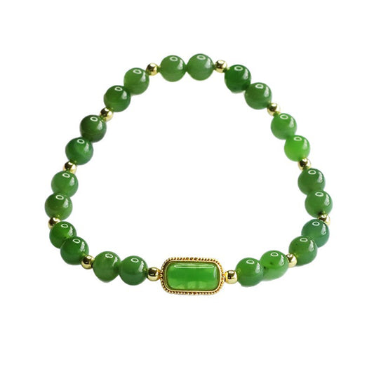 Hetian Jasper Gold-Tone Bracelet