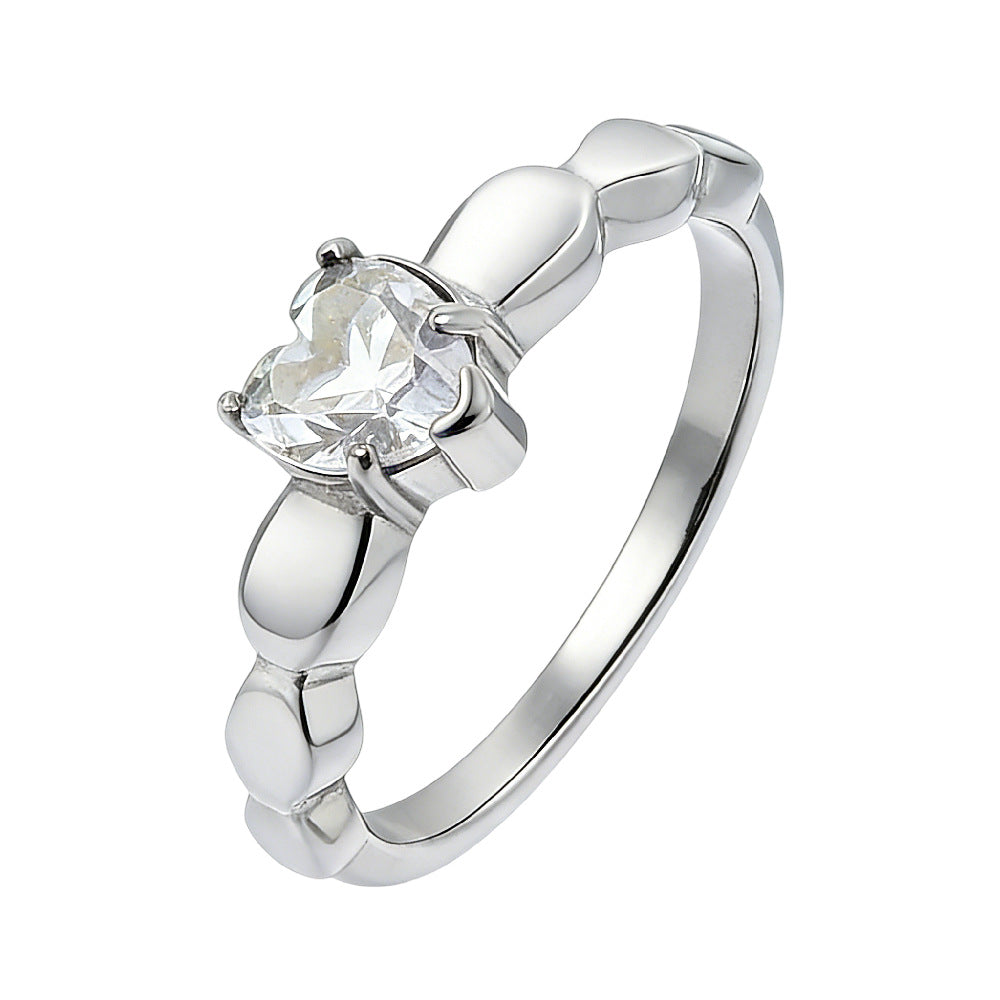 Heart Shaped Zircon Ring For Women By Planderful Everyday Genie Chic Statement Accessory