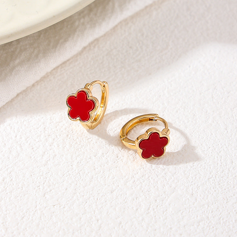 Planderful Vienna Verve Earrings – Elegant Five-Leaf Clover Design