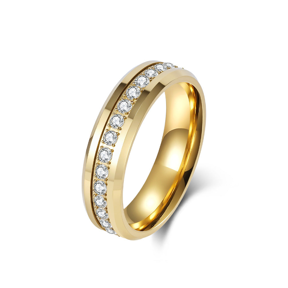 Planderful Everyday Genie Tungsten Zircon Ring For Couples Unisex Luxury Jewelry