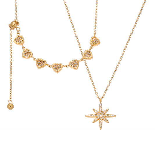 Planderful Tassel Zircon Clavicle Necklace Versatile Women