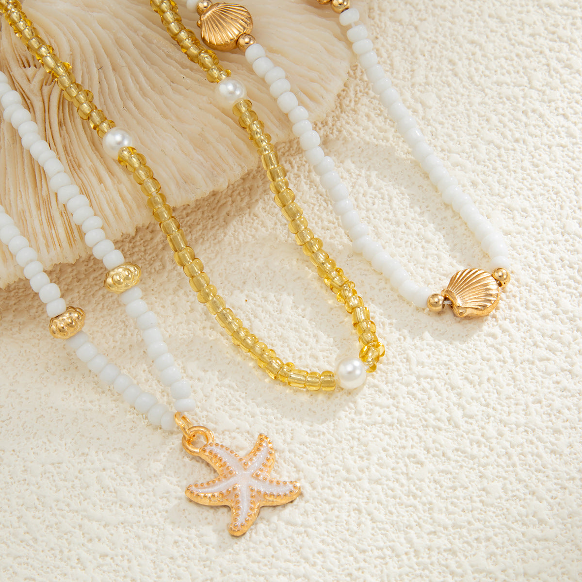 Starfish Pearl-Style Bohemian Layered Necklace
