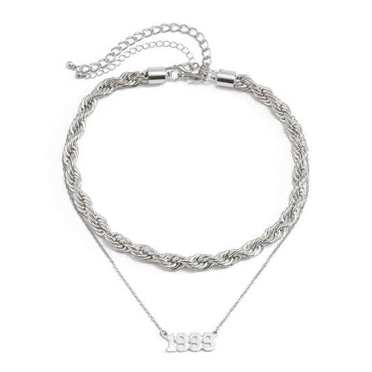 Geometric Metal Necklace For Women By Planderful Vienna Verve Versatile Statement Retro Twist