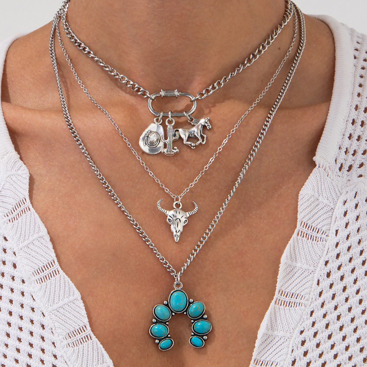 Planderful Vienna Verve Necklace – Unique Punk Bull Head Pendant