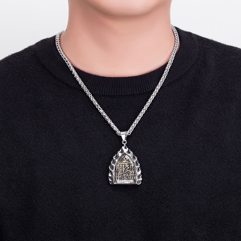 Steel Necklace – Elegant Thai Amulet
