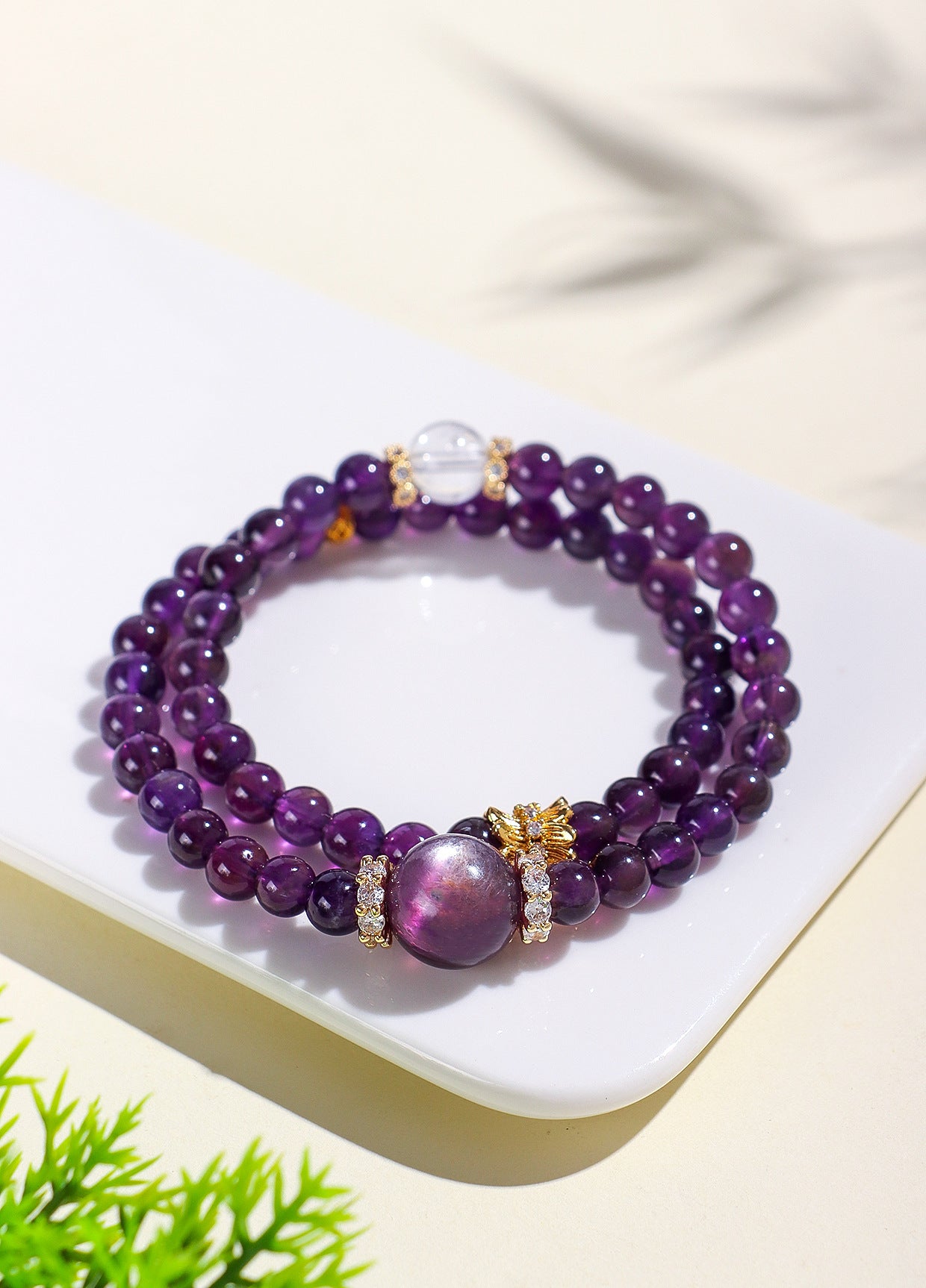 Planderful Fortune's Favor Amethyst Bracelet – Elegant National Style Design