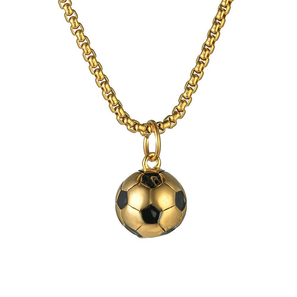 Planderful Mens World Cup Football Necklace Titanium Steel Pendant Bold Sporty Gift For Him Today