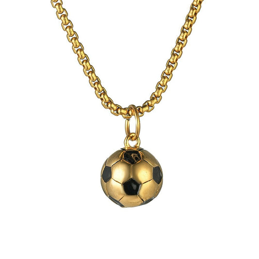 Planderful Mens World Cup Football Necklace Titanium Steel Pendant Bold Sporty Gift For Him Today