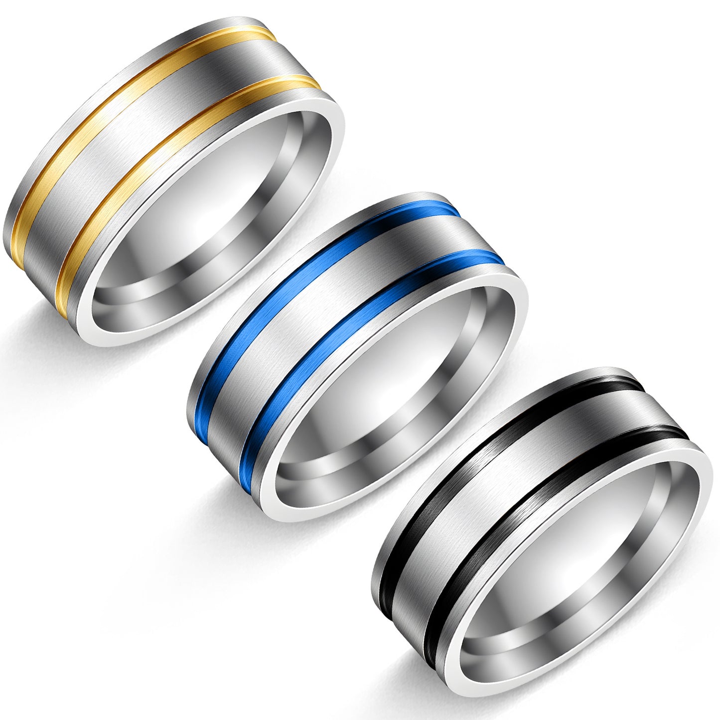 Stainless Steel 8mm Matte Ring For Men Unisex Everyday Genie By Planderful Collection Durable Protection