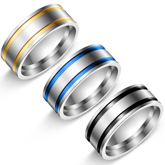 Stainless Steel 8mm Matte Ring For Men Unisex Everyday Genie By Planderful Collection Durable Protection
