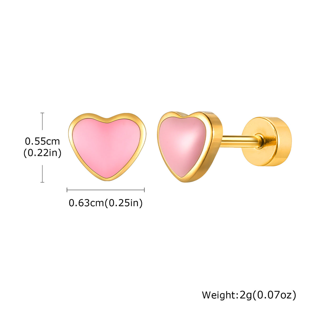 Stainless Steel Heart Earrings