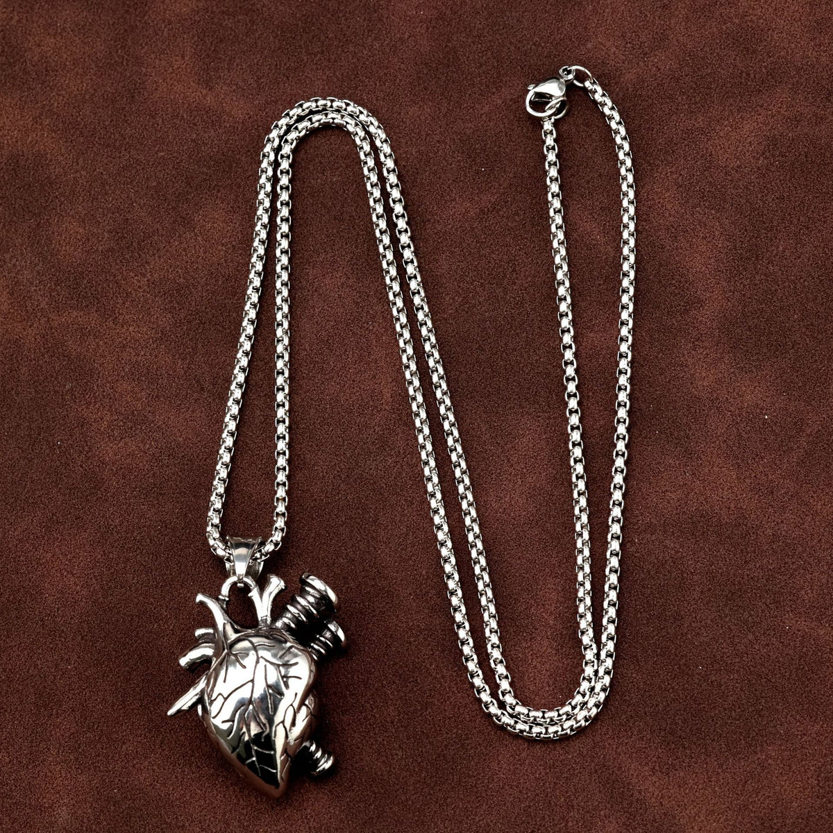 Punk Heart Stainless Steel Men's Pendant Necklace