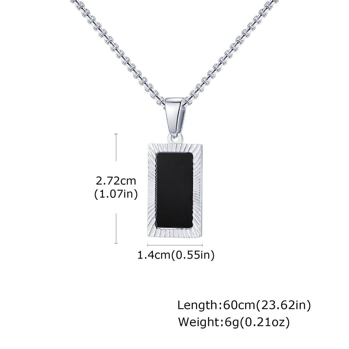 Black Inlay Sunburst Pendant — Chain Optional