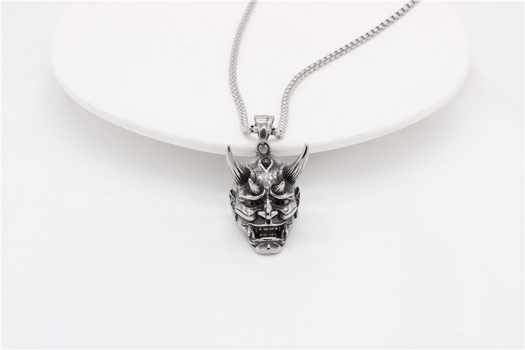 Prajna Skull Titanium Steel Pendant Necklace
