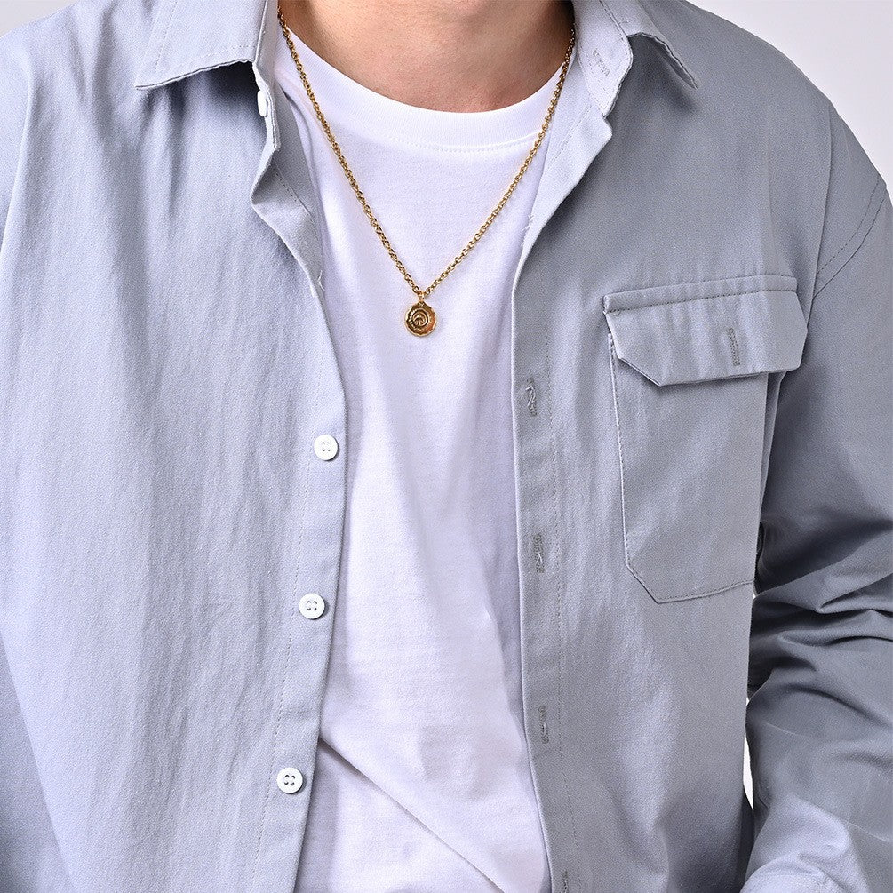 Japanese Retro Silver Takahashi Asuka Minimalist Necklace