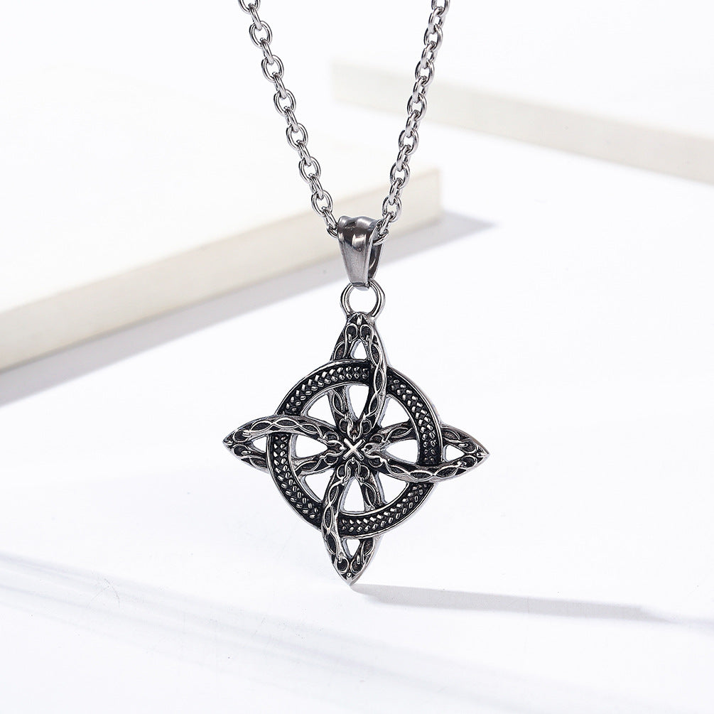 Planderful Nordic Celtic Eternal Loop Knot Necklace Durable Steel Pendant For Nordic Culture Lovers Gift