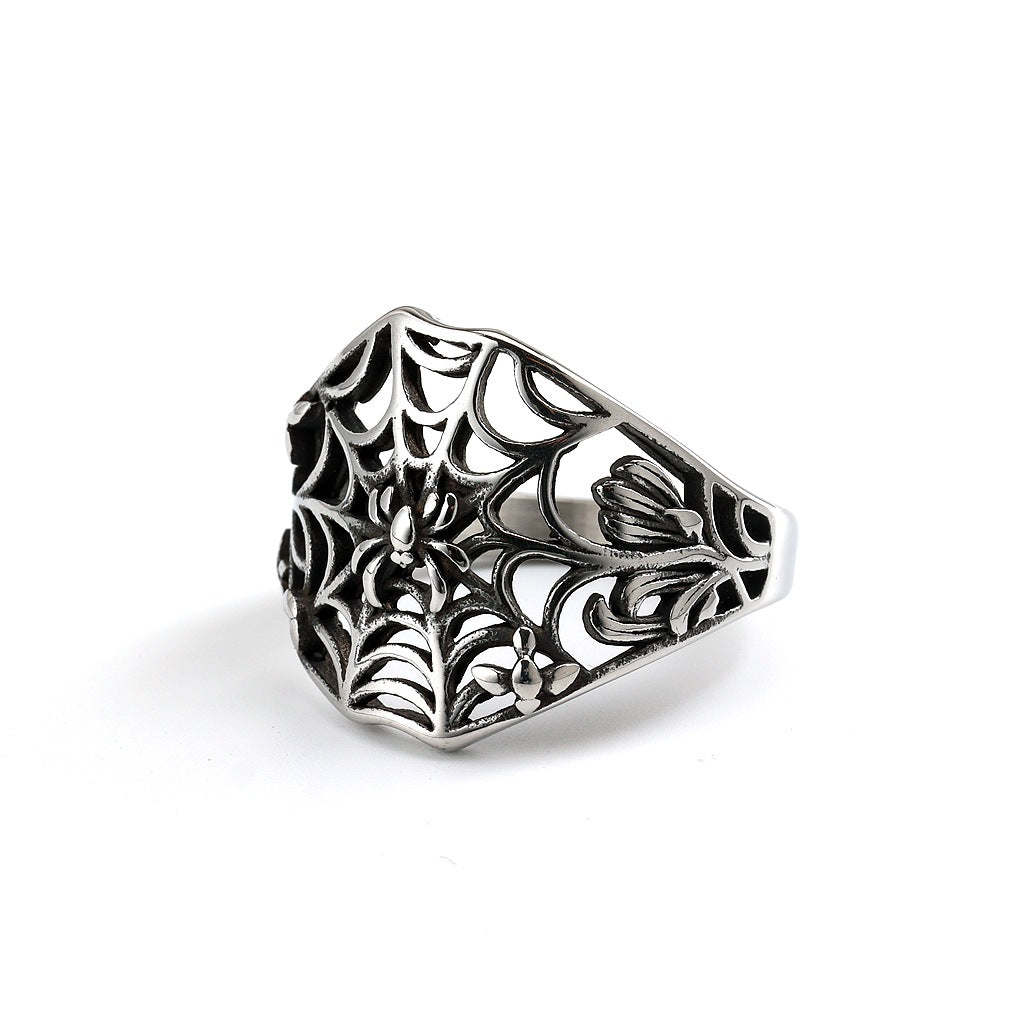 Vintage Spider Stainless Steel Men's Ring