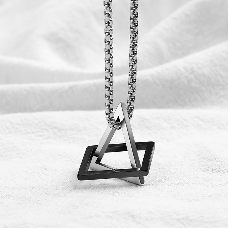 Planderful Jewelry Geometric Steel Necklace