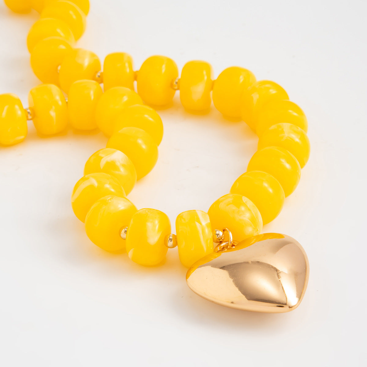 Candy-Color Heart Beaded Necklace