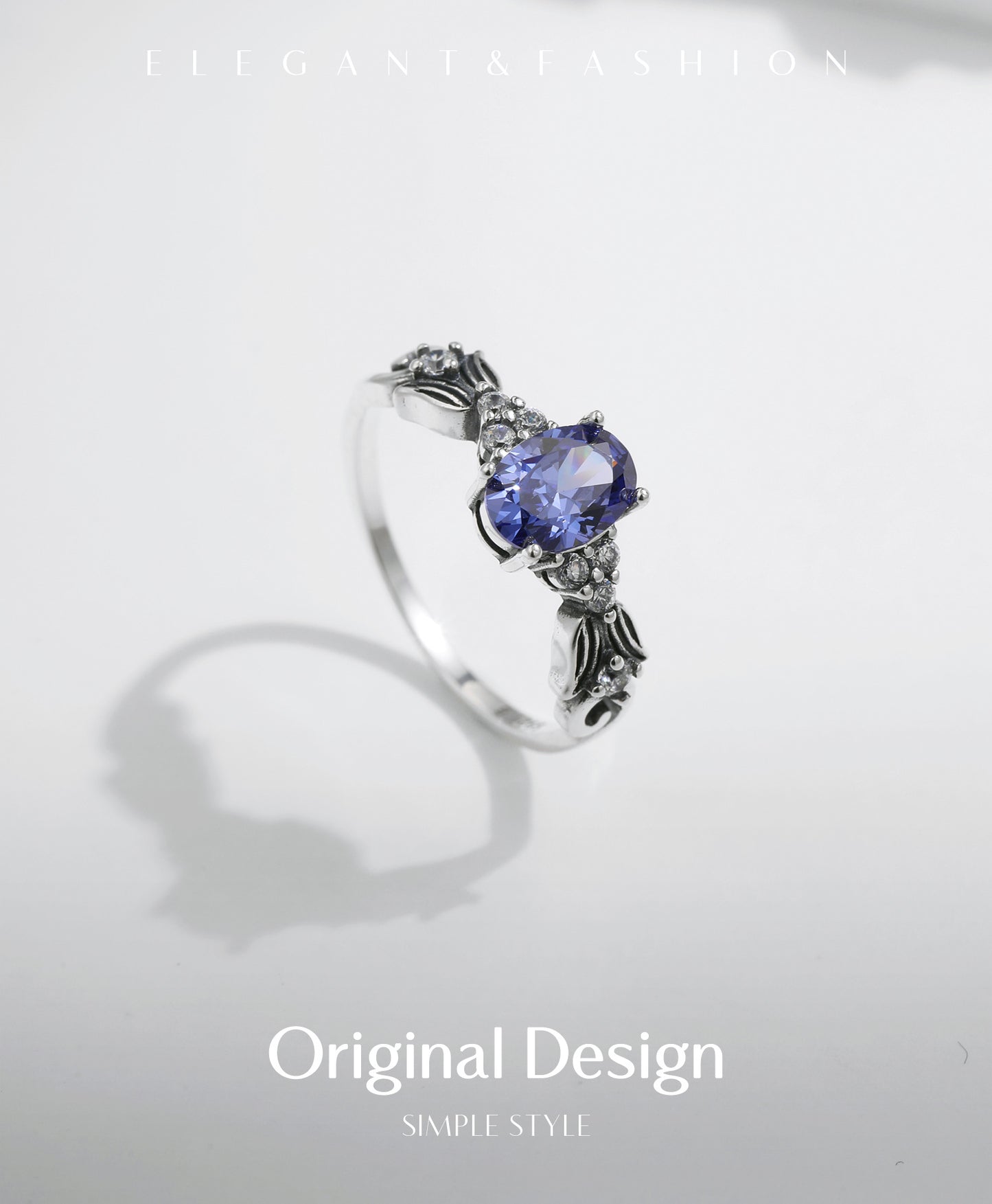 Planderful Gala Fireworks Ring – Elegant Tanzanian Blue Zircon Design