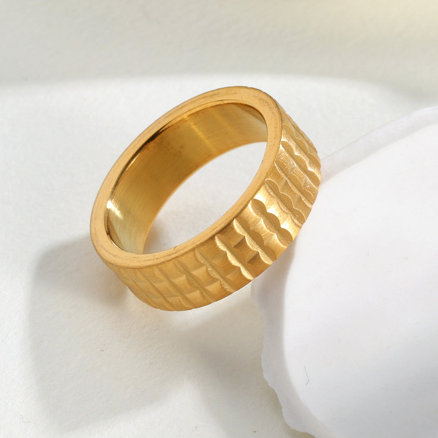 Planderful Everyday Genie 7mm Stainless Steel Ring for Men Unisex Jewelry Minimalist Durable