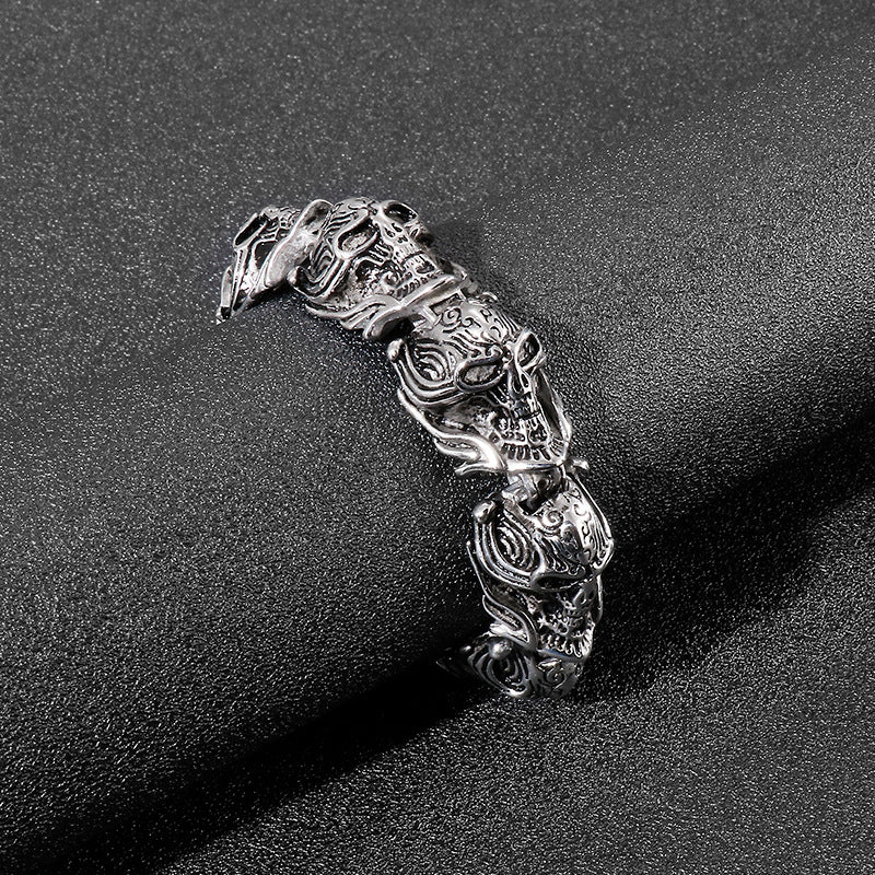 Punk Style – Old Skull Men's Titanium Steel Bracelet