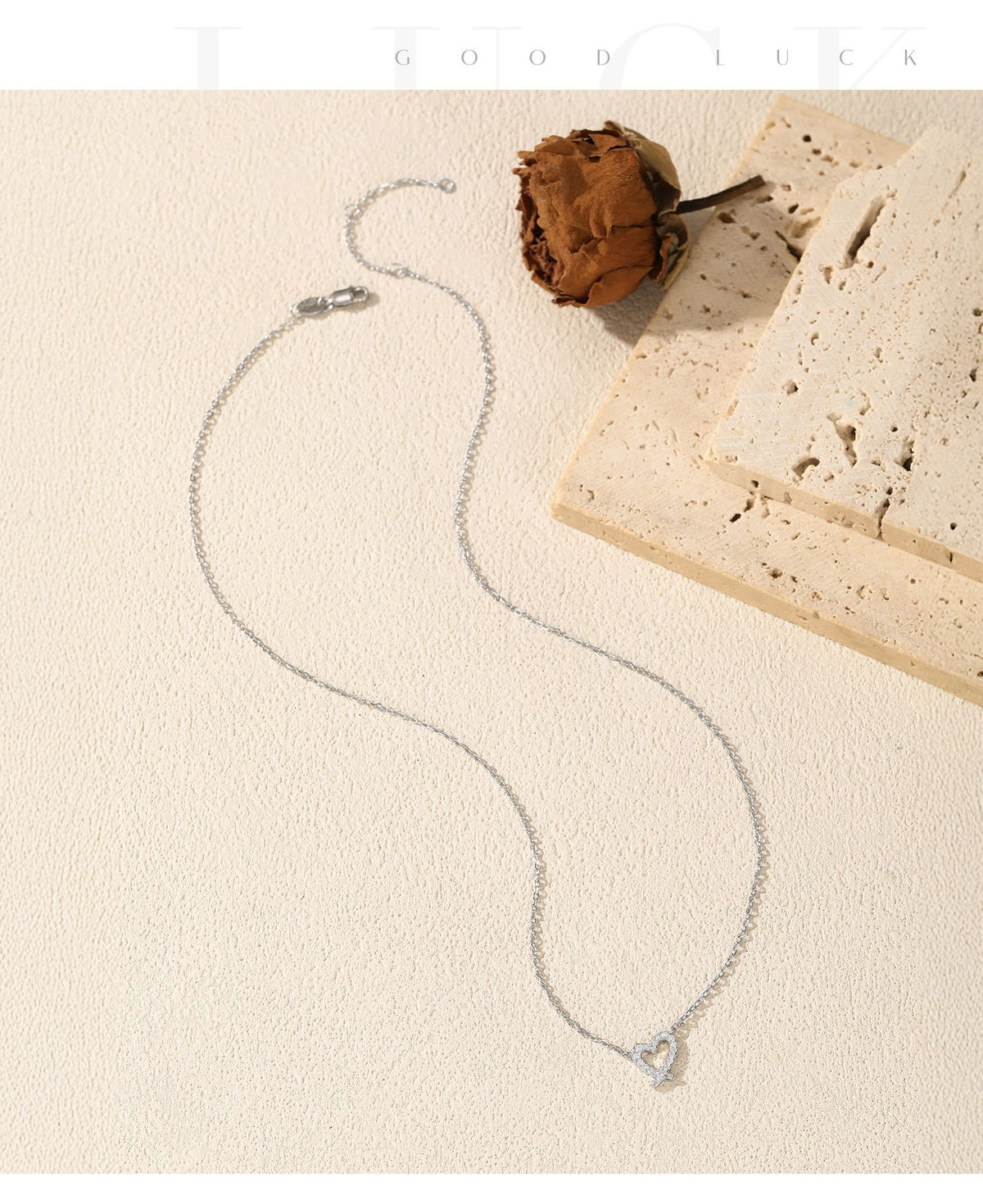 925 Sterling Silver Irregular Heart Moissanite Necklace