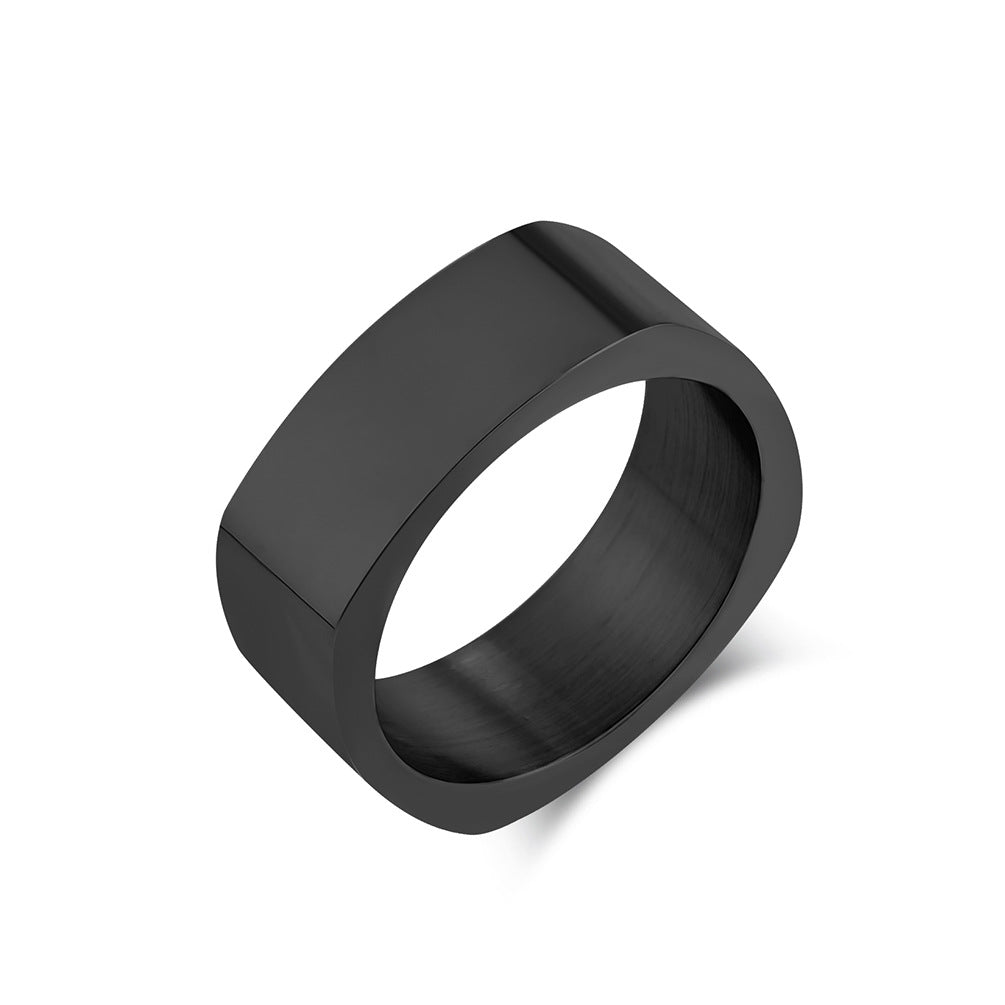 Planderful Stainless Steel Ring For Men Geometric Square Design Durable Everyday Wear Size 7 To 12