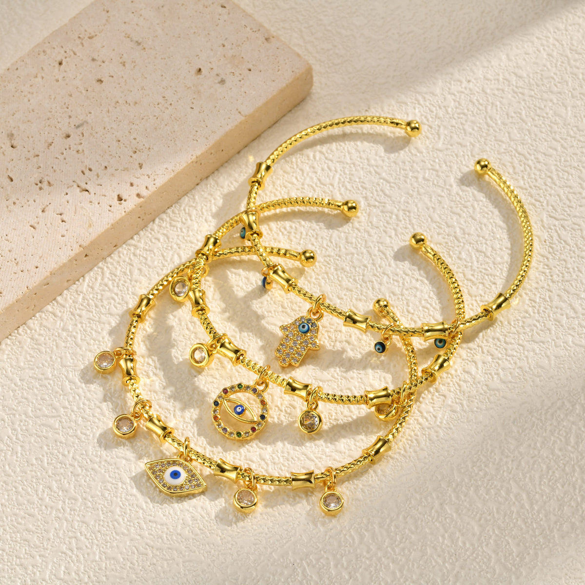 Devil's Eye Zircon Copper Bracelet