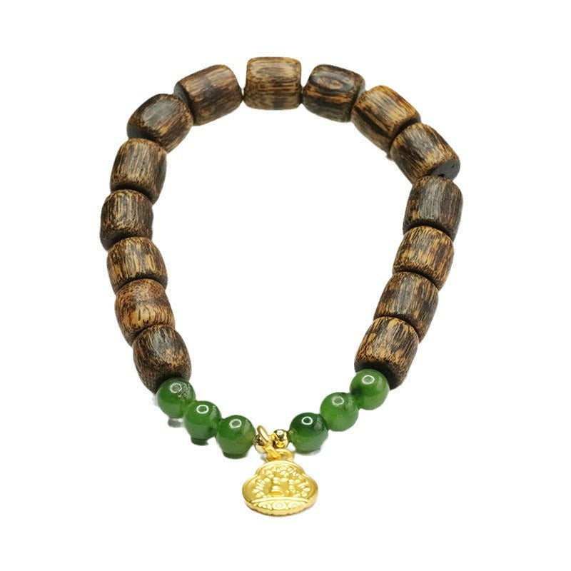 Hetian Jasper & Agarwood Bead Bracelet