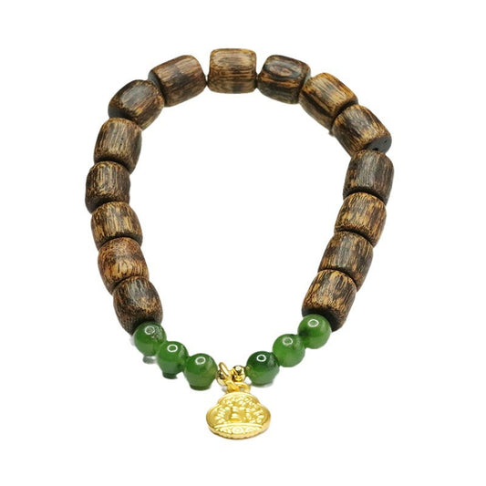 Hetian Jasper & Agarwood Bead Bracelet