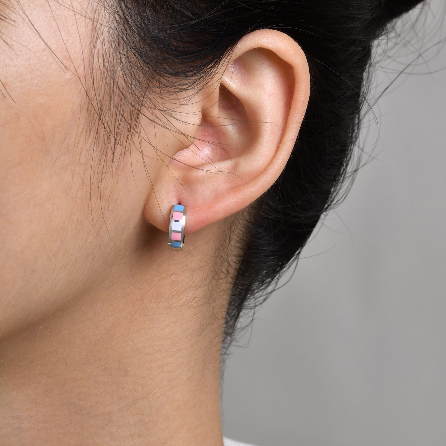 Planderful Unisex Stainless Steel Colorful Earrings