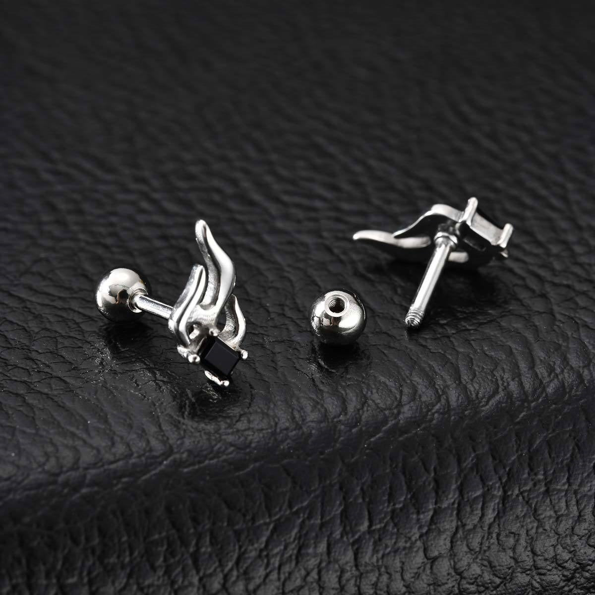 Zircon Single Earrings — Two Stone Options