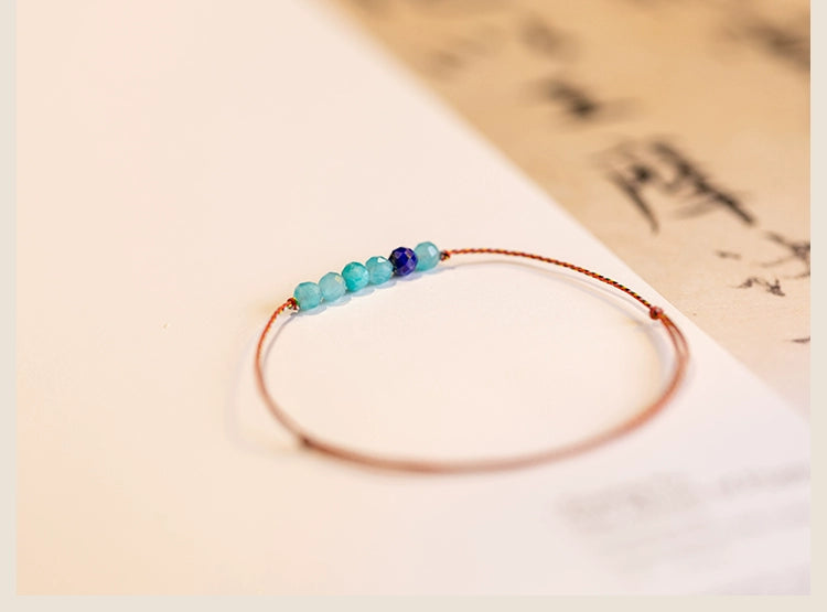 Shimmering Sunstone Crystal Bracelet with Sterling Silver Beads