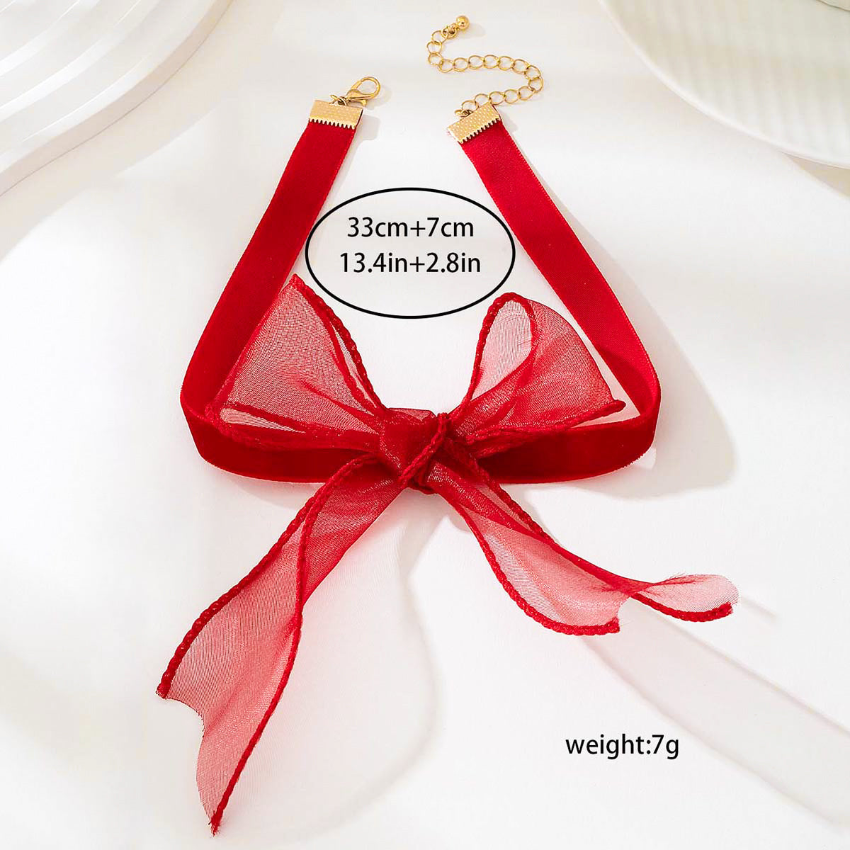 Planderful Vienna Verve Necklace – Elegant Red Bow Design