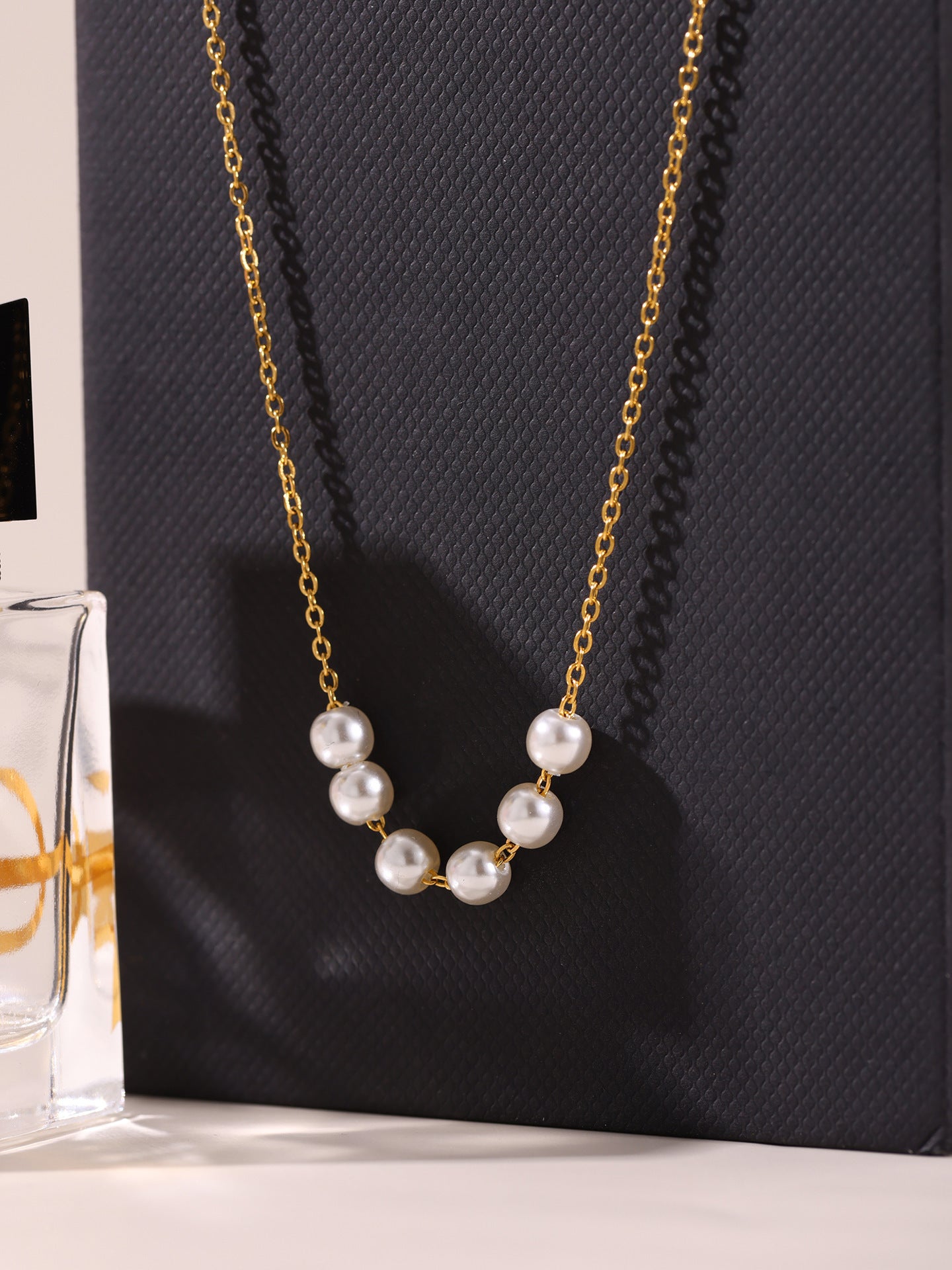 Planderful 18K Gold Plated Bead Collarbone Necklace Women