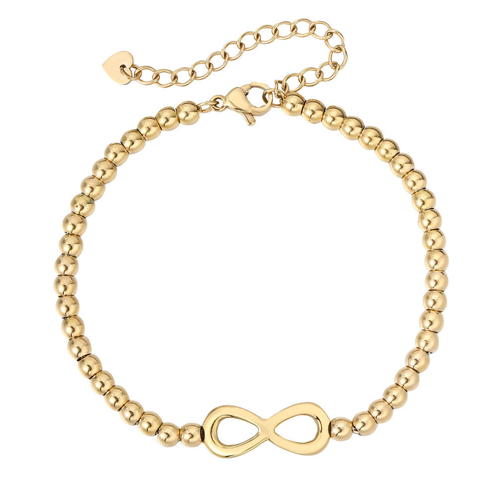 Infinity Symbol Titanium Steel Bracelet By Planderful For Women And Unisex Everyday Statement Jewelry
