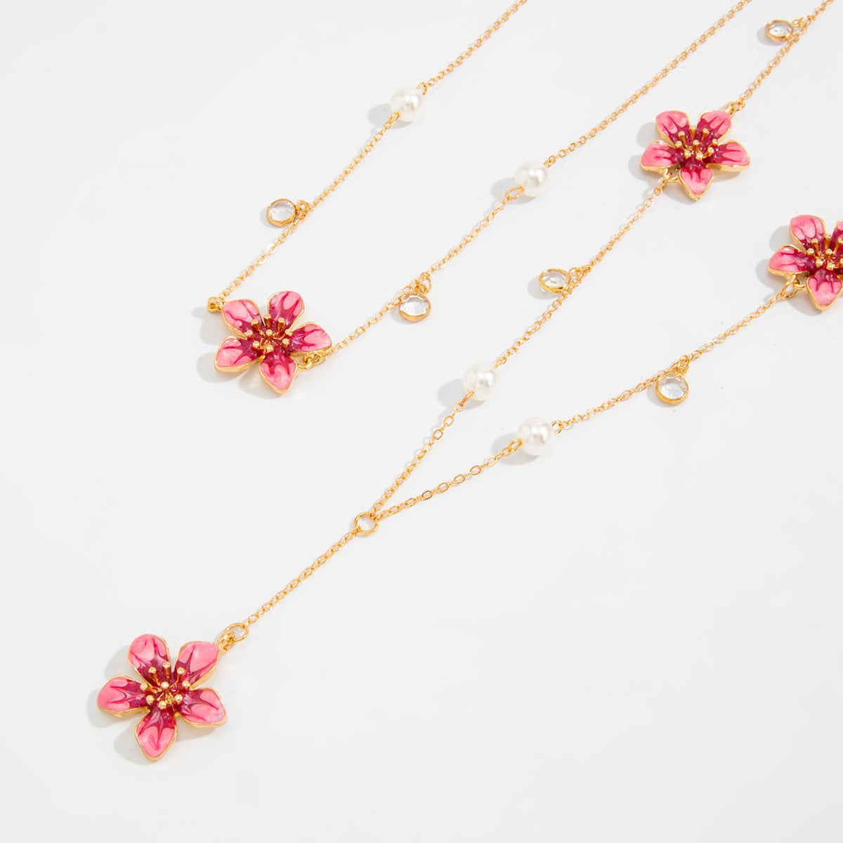 Bohemian Flower Pearl-Style Necklace