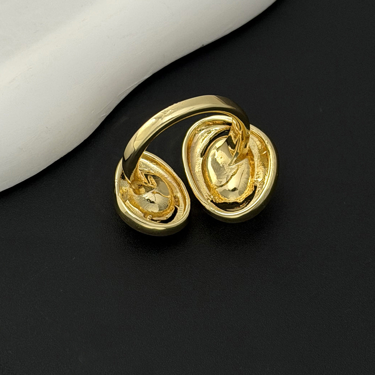 Planderful Zircon Ring Open Ring Pink Spice Girl Style For Bold Women Statement Hand Jewelry