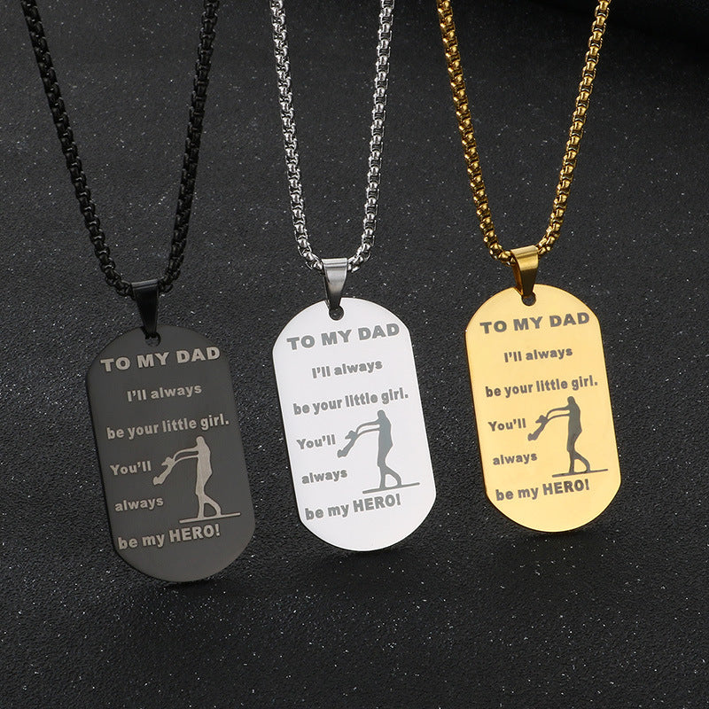 Stainless Steel Men Pendant Fathers Day Durable Planderful