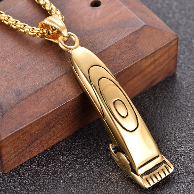 1. Planderful Mens Razor Pendant Necklace in Stainless Steel Premium Gift for Him Elegant Everyday Genie Accessory
