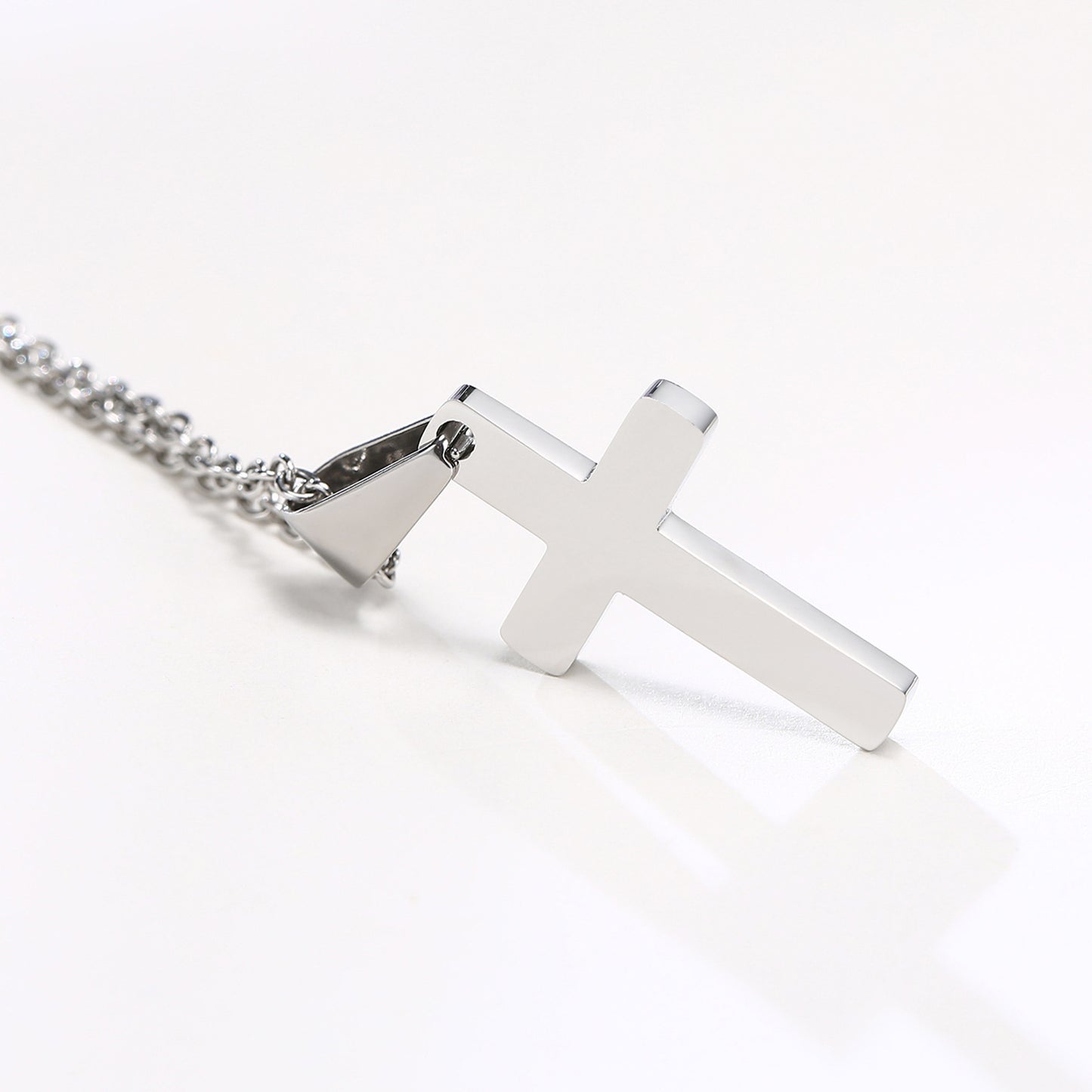 Stainless Steel Cross Black Ladies Steel Necklace Wholesale