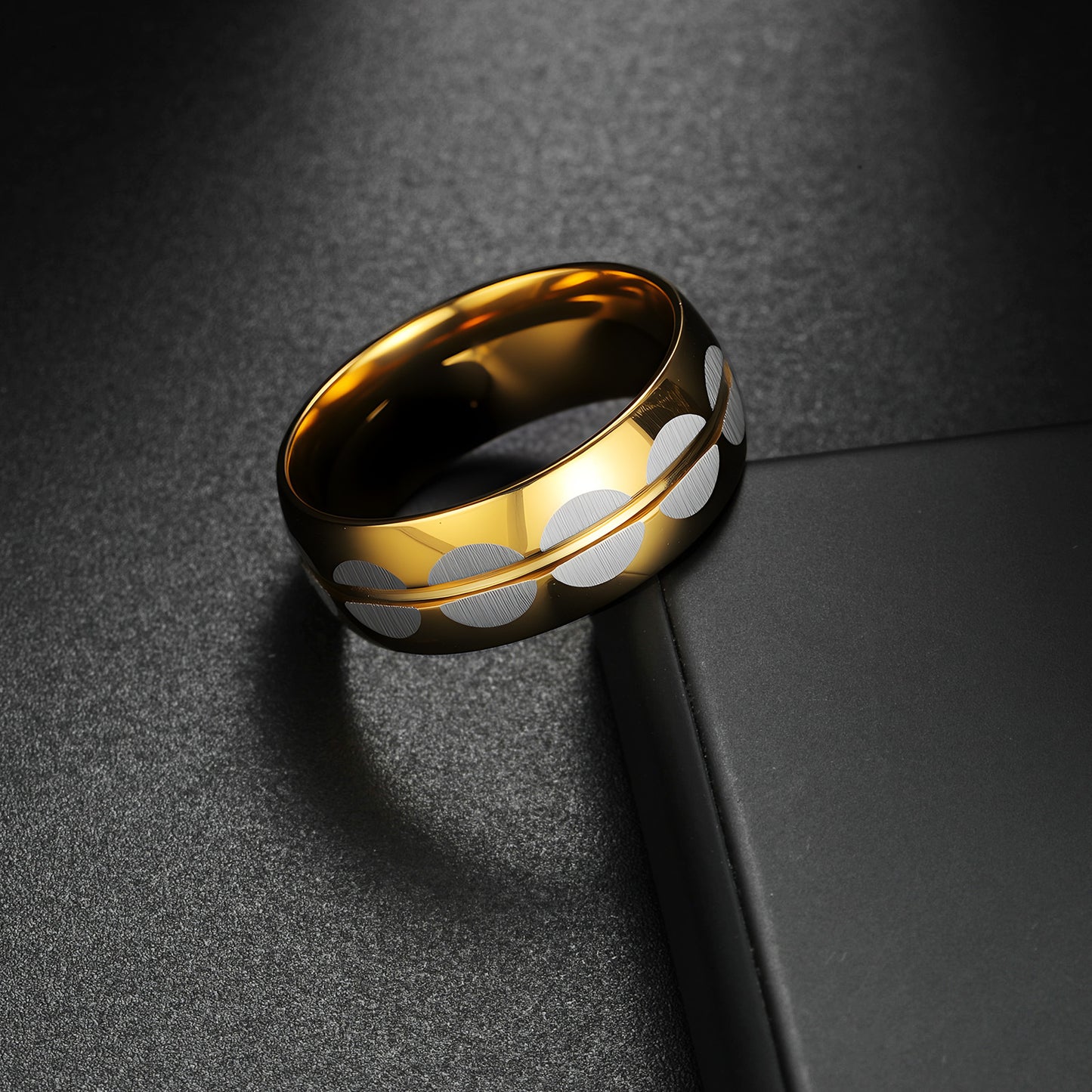 Planderful Everyday Genie Two Tone Stainless Steel Ring Unisex Fade Resistant Durability